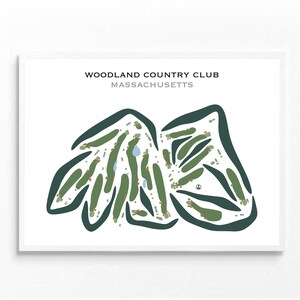 Woodland Country Club, MA | Mapa do campo de golfe, Mapa de golfe, Presente de jogador de golfe para ele, Layout de cartão de pontuação, Presente de namorado jogador de golfe, Impressão de arte SEM MOLDURA