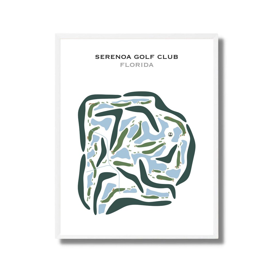 Serenoa Golf Club FL Golf Course Map Golf Map Golfer Gift for Him Serenoa Golf Club FL Golf Course Map Golf Map Golfer Gift for Him