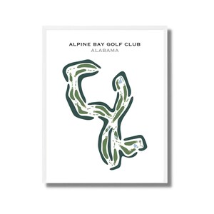 Alpine Bay Golf Platz, AL | Kunstdruck, Kunstdruck, Golf Karte, Golf Karte, Score Karte, Golf Karte, Landkarte, Golf Karte, Kunstdruck UNGERAHMT