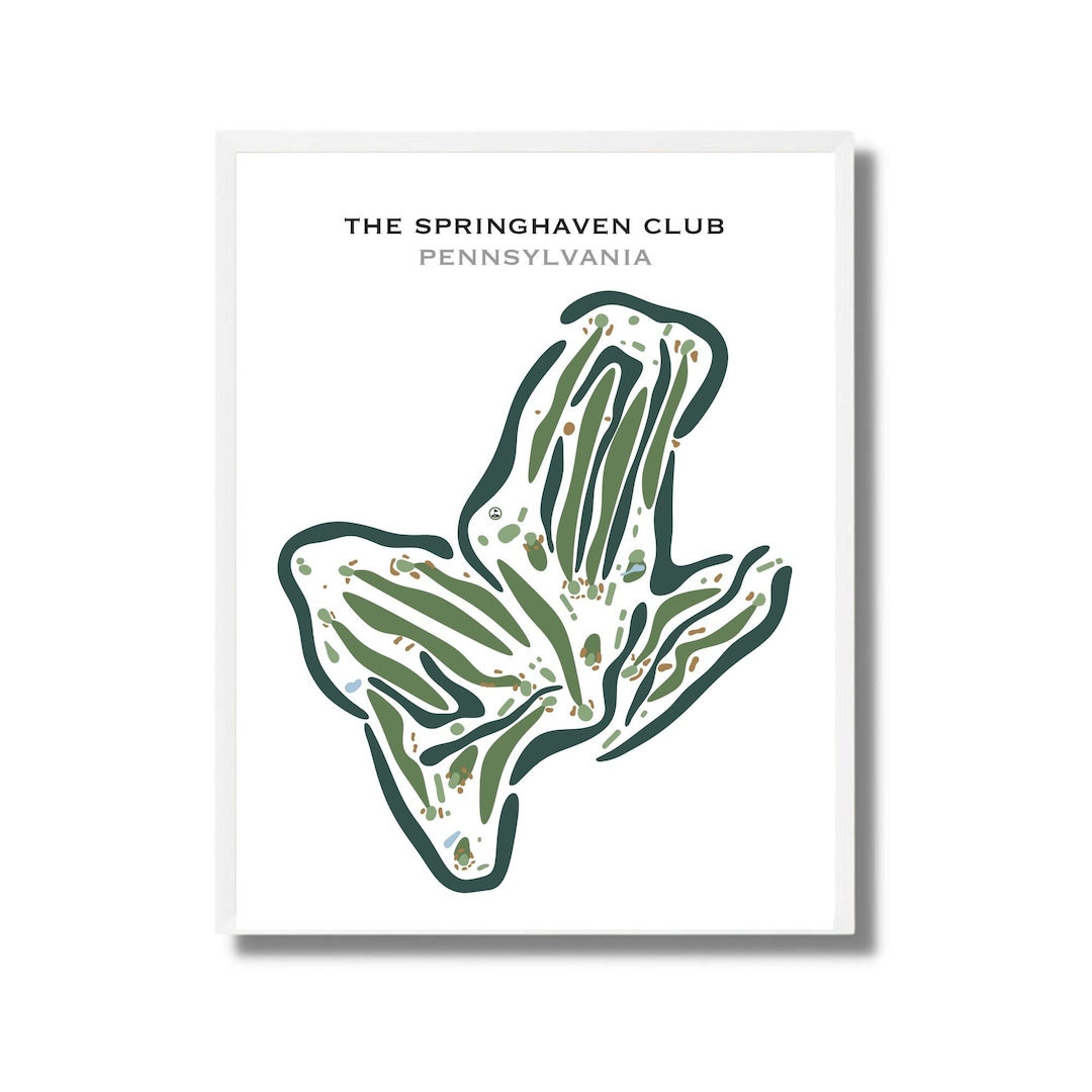 Springhaven The Springhaven Club, PA | Golf Course Map, Golf Map, Golfer Gift for ...