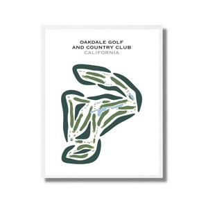 Oakdale Golf and Country Club, CA | Golf Course Map, Golf Map, Golfer Gift For Him, Scorecard Layout, Golfer Boyfriend Gift, Print Decor
