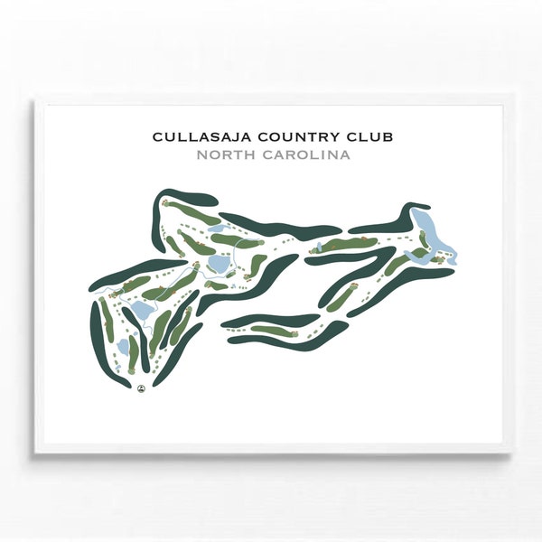 Cullasaja Country Club, NC | Golf Course Map, Home Decor, Golfer Gift For Him,Scorecard Layout, Golfer Boyfriend Gift, Art Print UNFRAMED