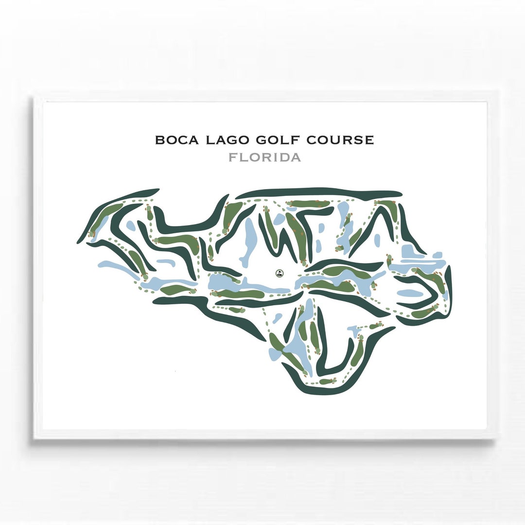 Boca Lago Golf Course FL Golf Course Map Home Decor Golfer Gift for Boca Lago Golf Course FL Golf Course Map Home Decor Golfer Gift for