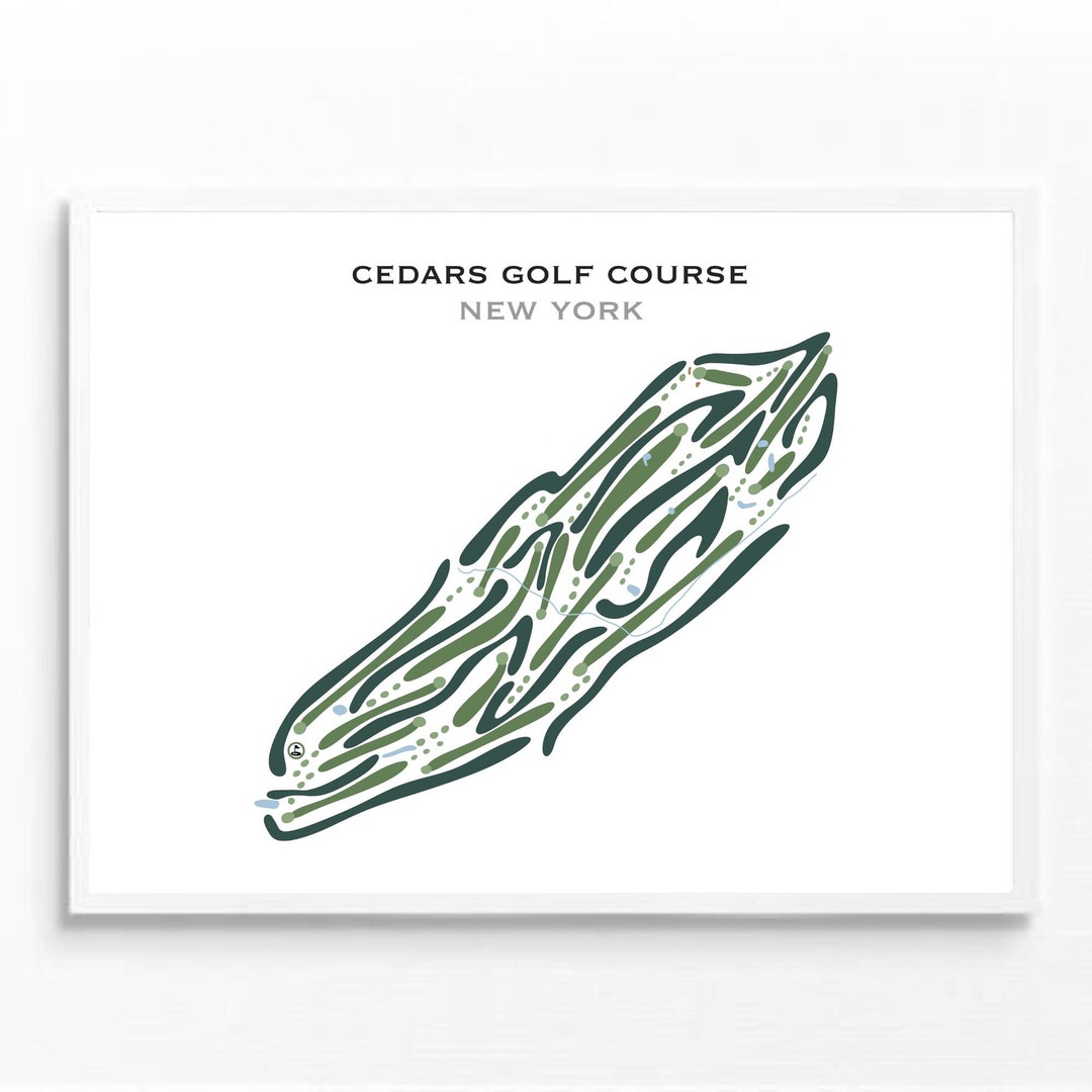 Cedars Golf Course New York Golf Course Map Home Decor Etsy Cedars Golf Course New York Golf Course Map Home Decor Etsy