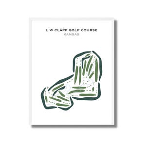 L W Clapp Golf Club, Kansas | Mapa do campo de golfe, Mapa de golfe, Presente de jogador de golfe para ele, Layout de cartão de pontuação, Presente de namorado jogador de golfe, Impressão de arte SEM MOLDURA