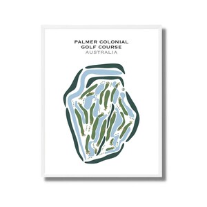 Campo de golf Palmer Colonial, Australia / Mapa del campo de golf, Mapa de golf, Regalo de golfista para él, Diseño de tarjeta de puntuación, Regalo de novio golfista