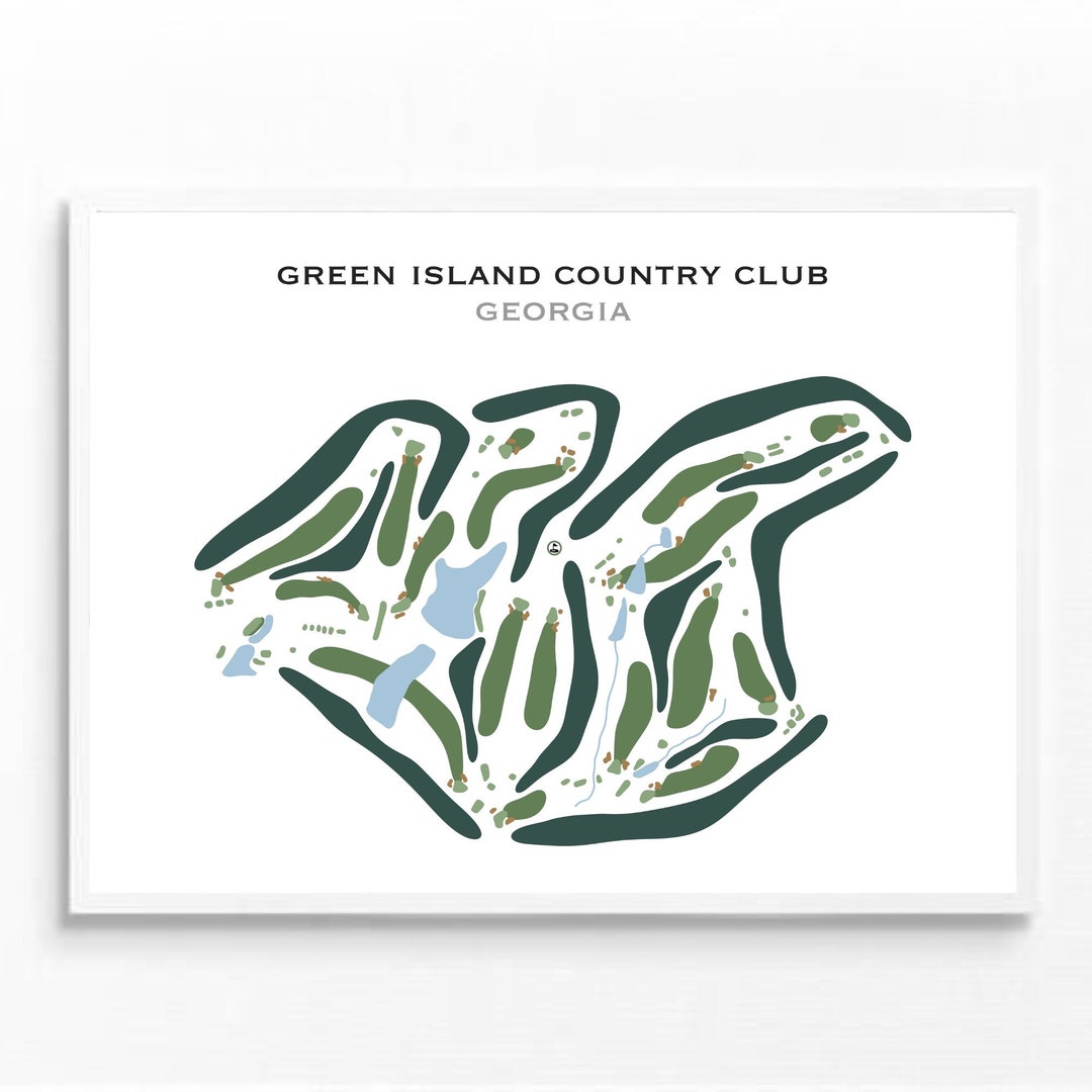 Green Island Country Club, GA | Golf Course Map, Golf Gifts for Him ...