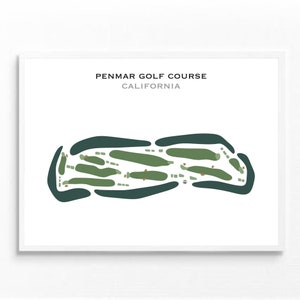 Penmar Golf Course, CA | Golf Course Map, Golf Map, Golfer Gift For Him, Scorecard Layout, Golfer Boyfriend Gift, Art Print Decor