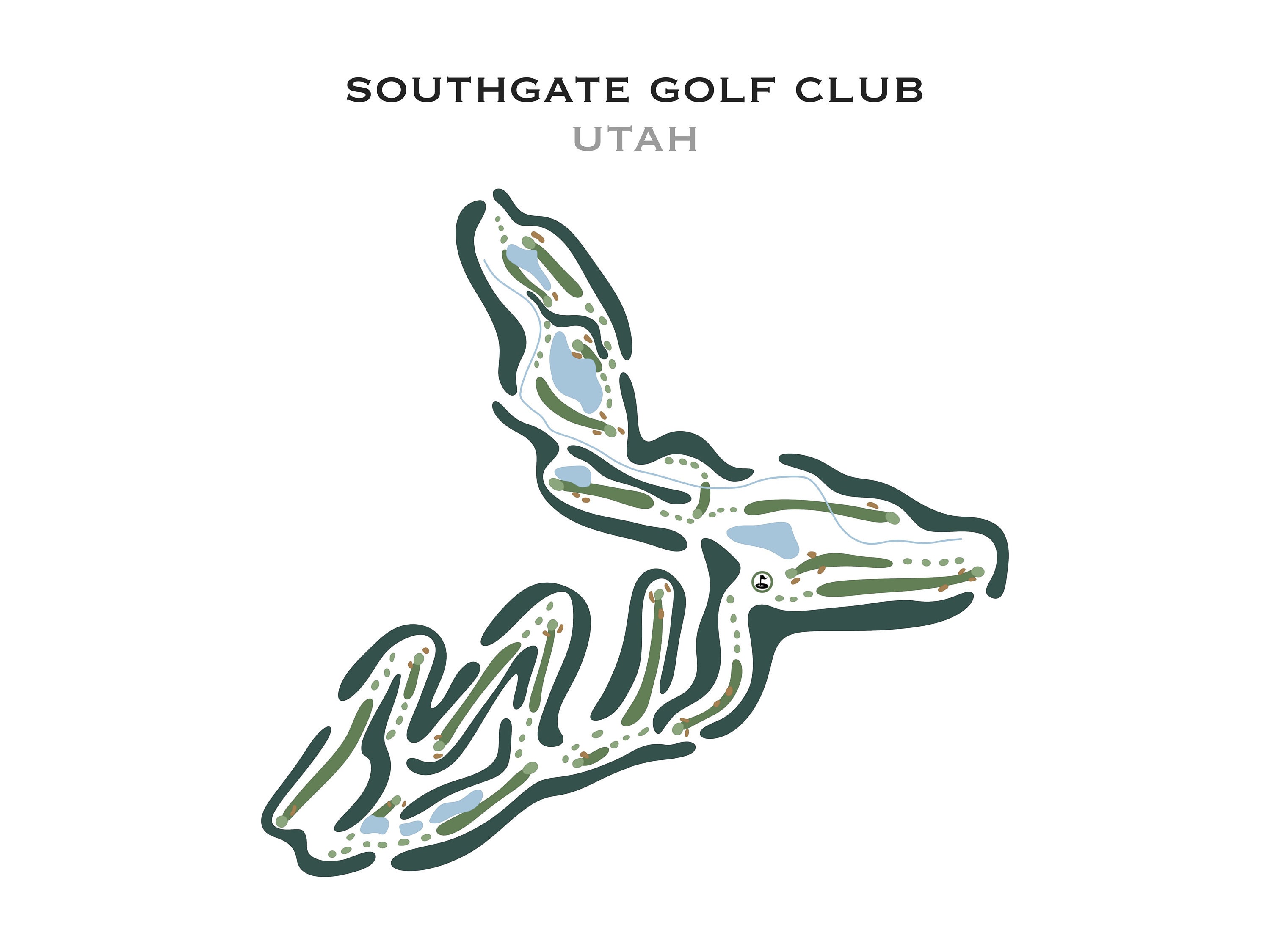 Southgate Golf Club Utah Golf Course Map Home Decor - Etsy 日本