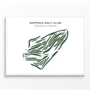 Skipack Golf Club, PA | Kunstdruck, Golf Karte, Golf Karte, Golf Karte, Score Karte, Golf Karte, Kunstdruck UNGERAHMT, für Sie und Ihn