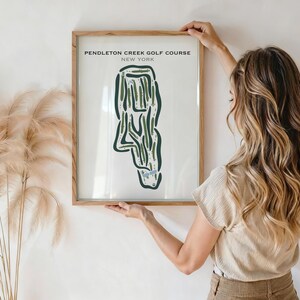 Pendleton Creek Golf Course, NY|Golf Course Map, Golf Map,Golfer Gift For Him, Scorecard Layout, Golfer Boyfriend Gift, Art Print Decor
