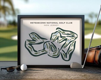 Metedeconk National Golf Club, NJ Wall Art | Golf Course Map