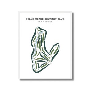 Belle Meade Country Club, TN / Mapa del campo de golf, mapa de golf, regalo de golfista para él, diseño de tarjeta de puntuación, regalo de novio golfista, impresión artística SIN MARCO