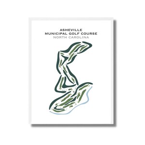 Asheville Urbaner Golf Platz, Navy | Kunstdruck, Kunstdruck, Score Card Layout, Golf Map, Golf Map, Landkarte, Geschenkidee für Sie und Ihn, Kunstdruck UNGERAHMT