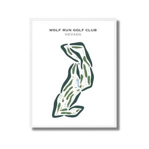 Club de golf Wolf Run, Nevada | Carte du parcours de golf, carte du golf, cadeau golfeur pour lui, mise en page de la carte de score, cadeau petit ami golfeur, impression d'art sans cadre