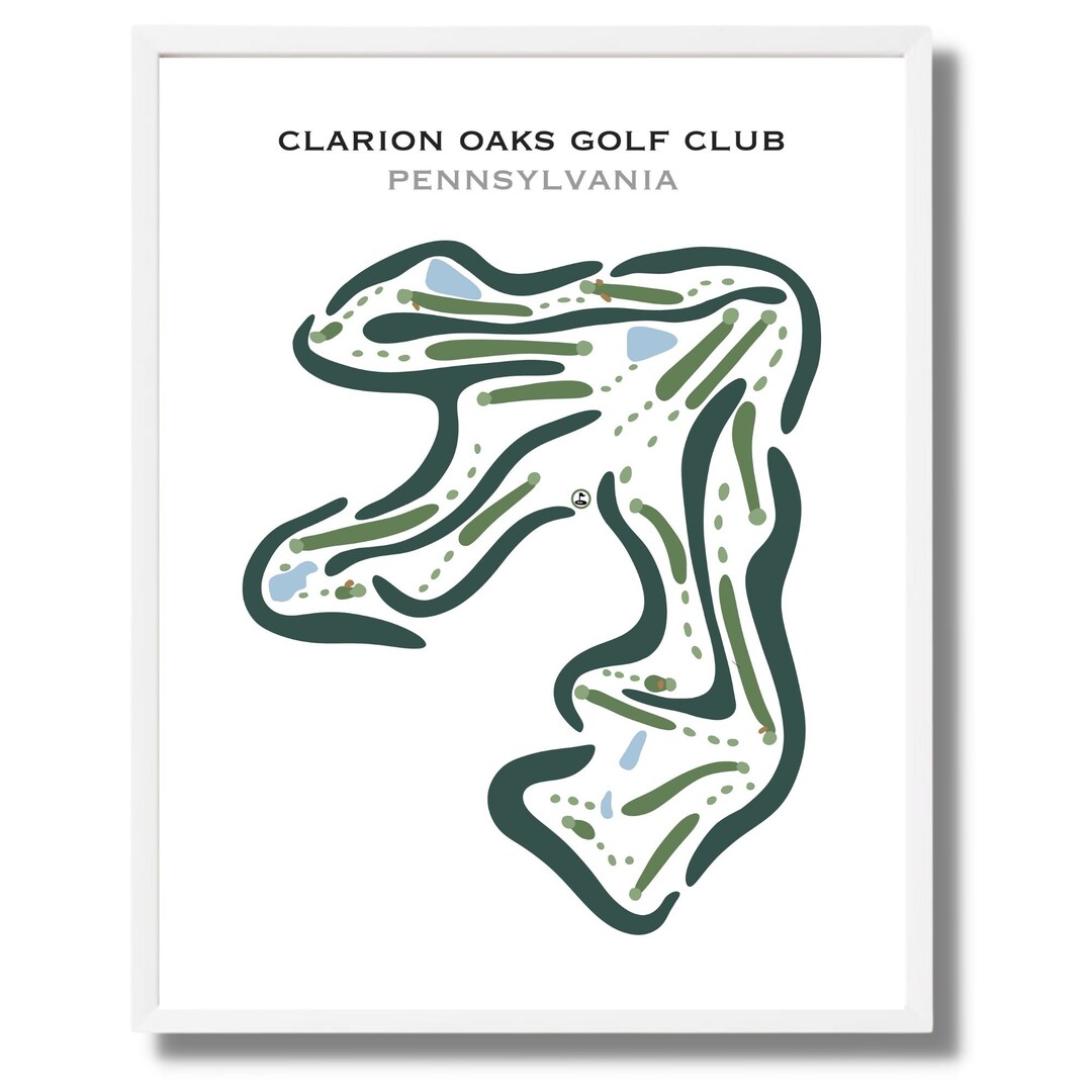 Clarion Oaks Golf Club PA Golf Course Map Home Decor Etsy Clarion Oaks Golf Club PA Golf Course Map Home Decor Etsy
