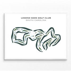 Legende Oaks Golf Club, SC | Kunstdruck, Golf Karte, Golf Karte, Golf Karte, Score Karte, Golf Karte, Kunstdruck UNGERAHMT, für Sie und Ihn