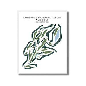 Raindance National Resort and Golf, CO | Kunstdruck, Golfspieler Geschenk, Golf Karte, Score Karte, Karte, Landkarte, Kunstdruck UNGERAHMT, für Sie und Ihn
