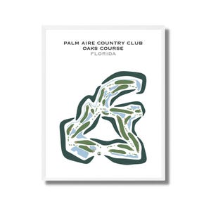 Palm Aire Country Club - Oaks Course, Floride | Carte du terrain de golf, carte du golf, cadeau golfeur pour lui, cadeau petit ami golfeur, impression d'art sans cadre