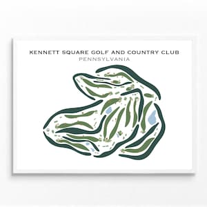 Kennett Square Country Club, PA / Mapa del campo de golf, mapa de golf, regalo de golfista para él, diseño de tarjeta de puntuación, regalo de novio golfista, impresión artística SIN MARCO