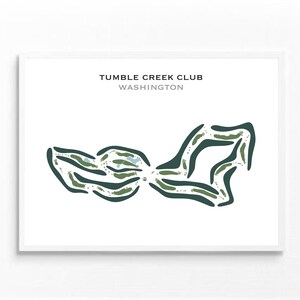 Tumble Creek Club, WA / Mapa del campo de golf, mapa de golf, regalo de golfista para él, diseño de tarjeta de puntuación, regalo de novio golfista, impresión artística SIN MARCO