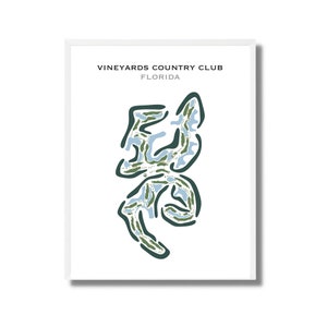 Vineyards Country Club, Florida, golfbaan print, golfer decor cadeau, golfcadeau-ideeën, cadeaus voor man, golf Art Print INGELIJSTE