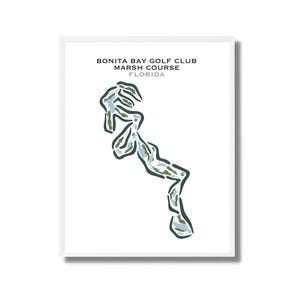Bonita Bay Golf Club - Marsh Platz, FL | Kunstdruck, Kunstdruck, Golf Karte, Golf Karte, Score Karte, Golf Karte, Kunstdruck UNGERAHMT