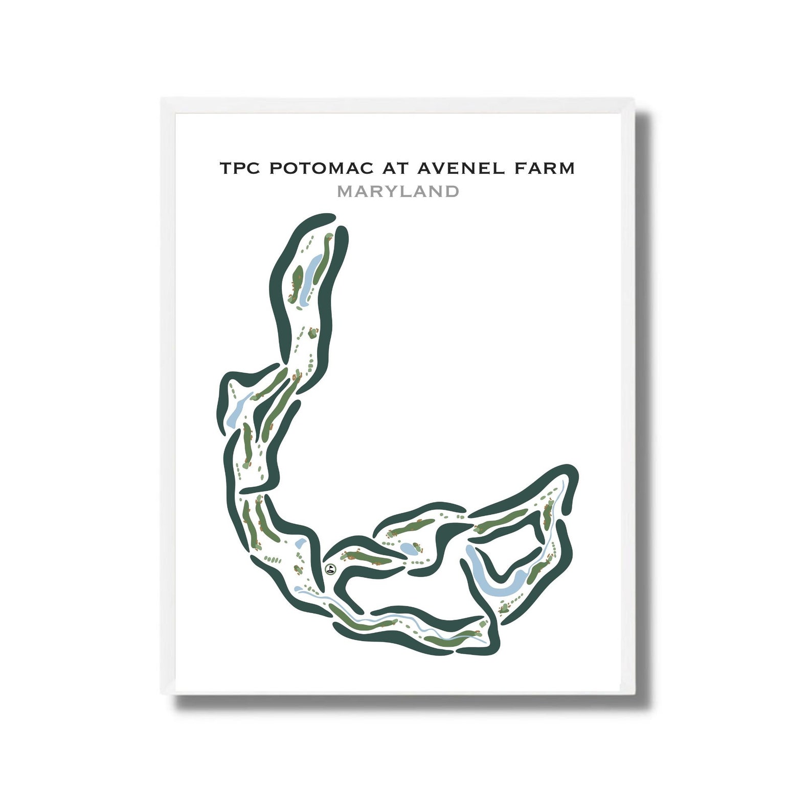 Golf course map of TPC Potomac.