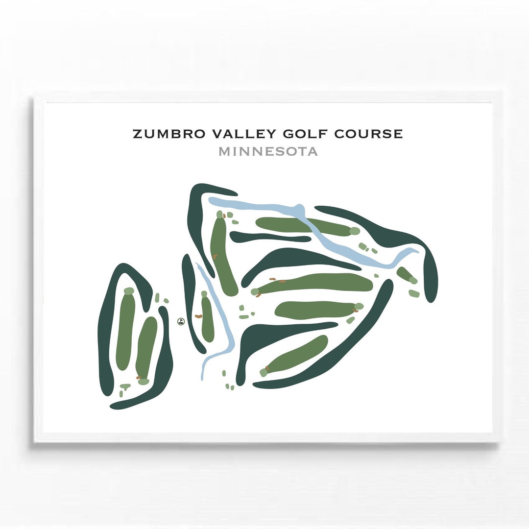 Zumbro Valley Golf Course MN Golf Course Map Home Decor Golfer Gift Zumbro Valley Golf Course MN Golf Course Map Home Decor Golfer Gift