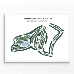 Cummaquid Golf Club, MA / Mapa del campo de golf, mapa de golf, regalo de golfista para él, diseño de tarjeta de puntuación, regalo de novio golfista, impresión artística SIN MARCO