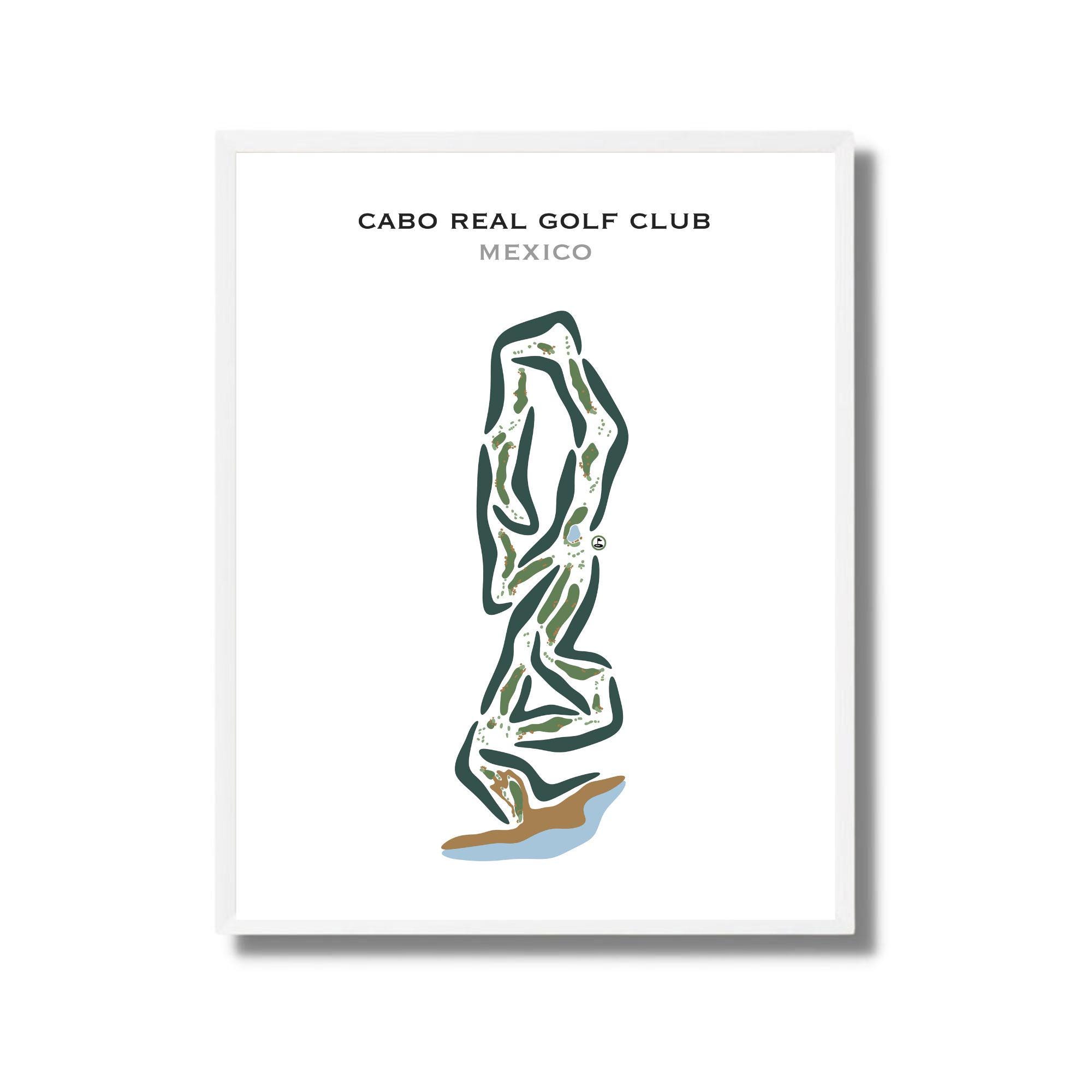Cabo Real Golf Club, Mexico | Golf Course Map, Golf Map, Golfer Gift For Him, Scorecard Layout, Golfer Boyfriend Gift, Art Print Decor