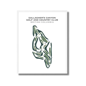 Gallagher's Canyon Golf & Country Club, Britisch-Kolumbien | Kunstdruck, Golfspieler Geschenk für Ihn, Freund Geschenk, Golfspieler Karte, Kunstdruck UNGERAHMT