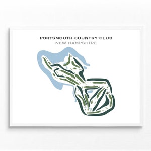 Portsmouth Country Club, New Hampshire, Golf Karte Druck, Golfer Dekor Geschenk, Golf Dekor für Büro, Aquarell, Weihnachtsgeschenk für Golf-Liebhaber