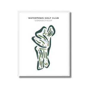 Club de Golf Watertown, CT / Mapa del Campo de Golf, Decoración, Mapa de Golf, Regalo para Golfista, Diseño de Tarjeta de Puntuación, Regalo para Novio Golfista, Lámina Artística SIN MARCO