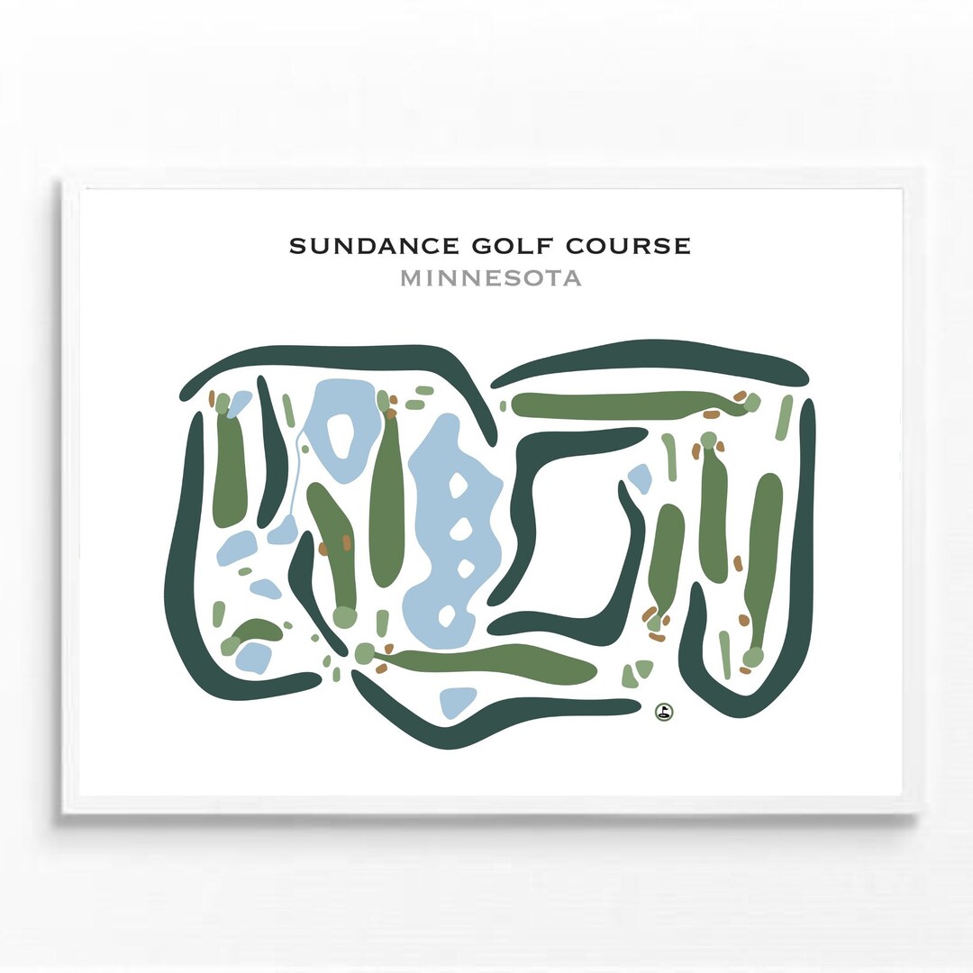 Sundance Golf Course MN Golf Course Map Golf Map Golfer Gift for