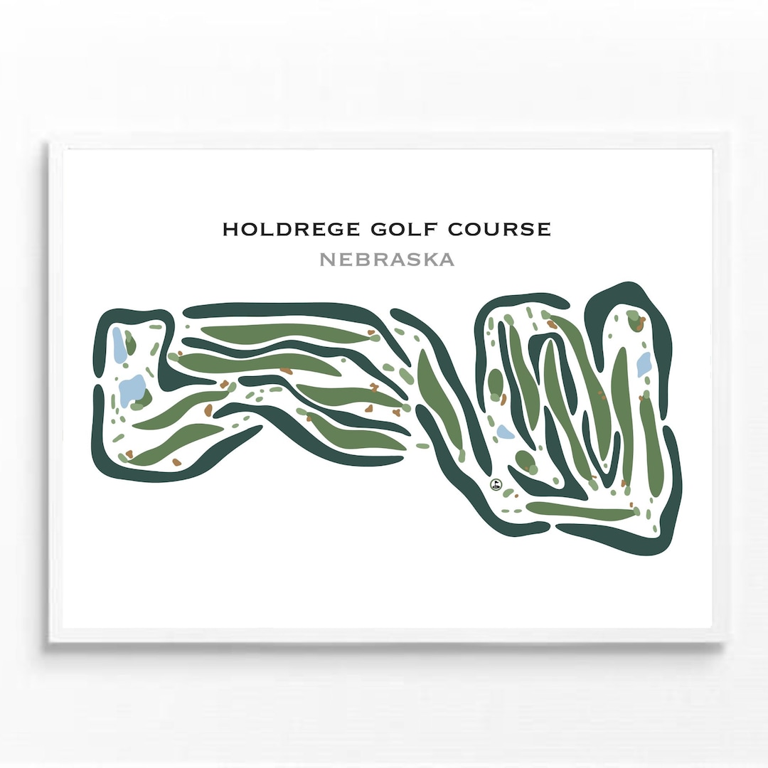 Holdrege Golf Course NE Golf Course Map Golf Map Golfer Gift for