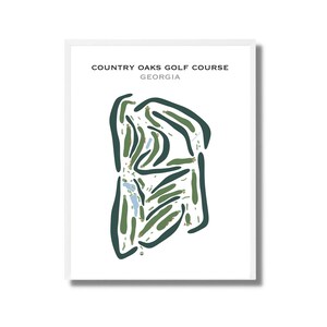 Country Oaks Golf Course, GA | Golf Course Map, Golf Map, Golfer Gift For Him, Scorecard Layout, Golfer Boyfriend Gift,Art Print Decor