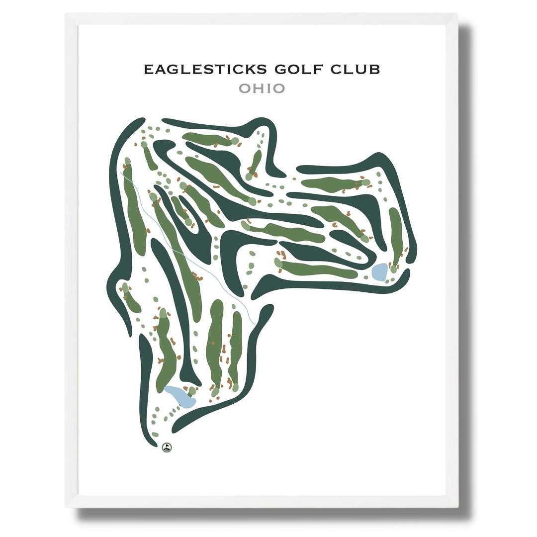 Eaglesticks Golf Club Ohio Golf Course Map Home Decor Etsy Eaglesticks Golf Club Ohio Golf Course Map Home Decor Etsy