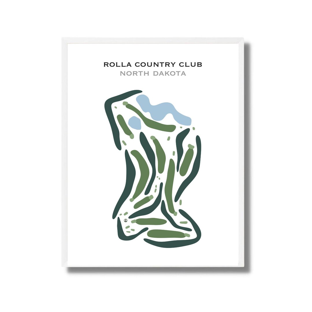 Rolla Country Club ND Golf Course Map Golf Map Golfer Gift for Him Rolla Country Club ND Golf Course Map Golf Map Golfer Gift for Him