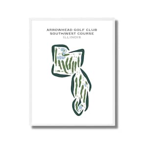 Arrowhead Country Club - Campo Sur/Oeste, IL / Mapa del campo de golf, Mapa de golf, Regalo para golfista, Regalo para novio golfista, Lámina artística sin marco
