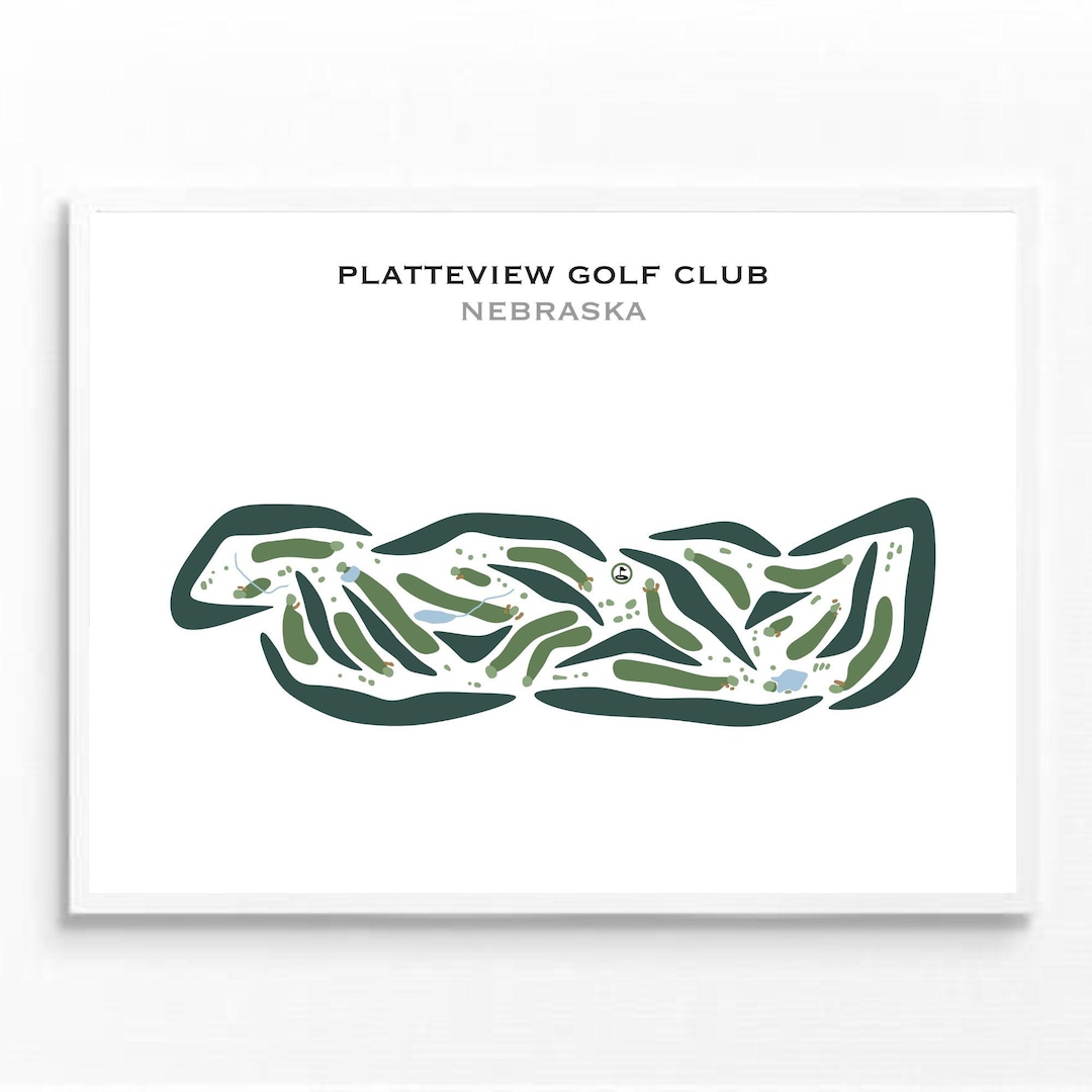 Platteview Golf Club NE Golf Course Map Golf Map Golfer Gift for