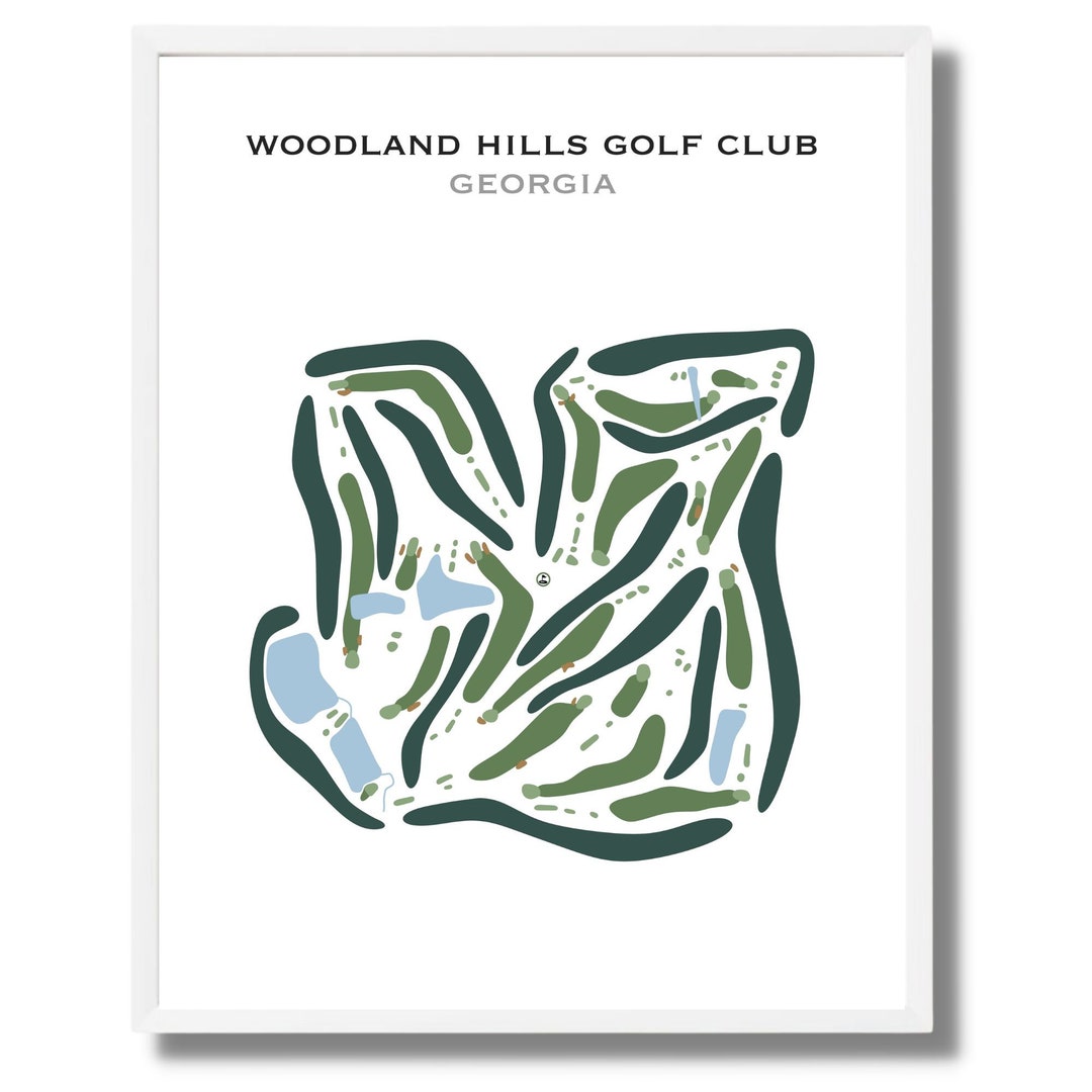 Woodland Hills Golf Club GA Golf Course Map Home Decor Etsy