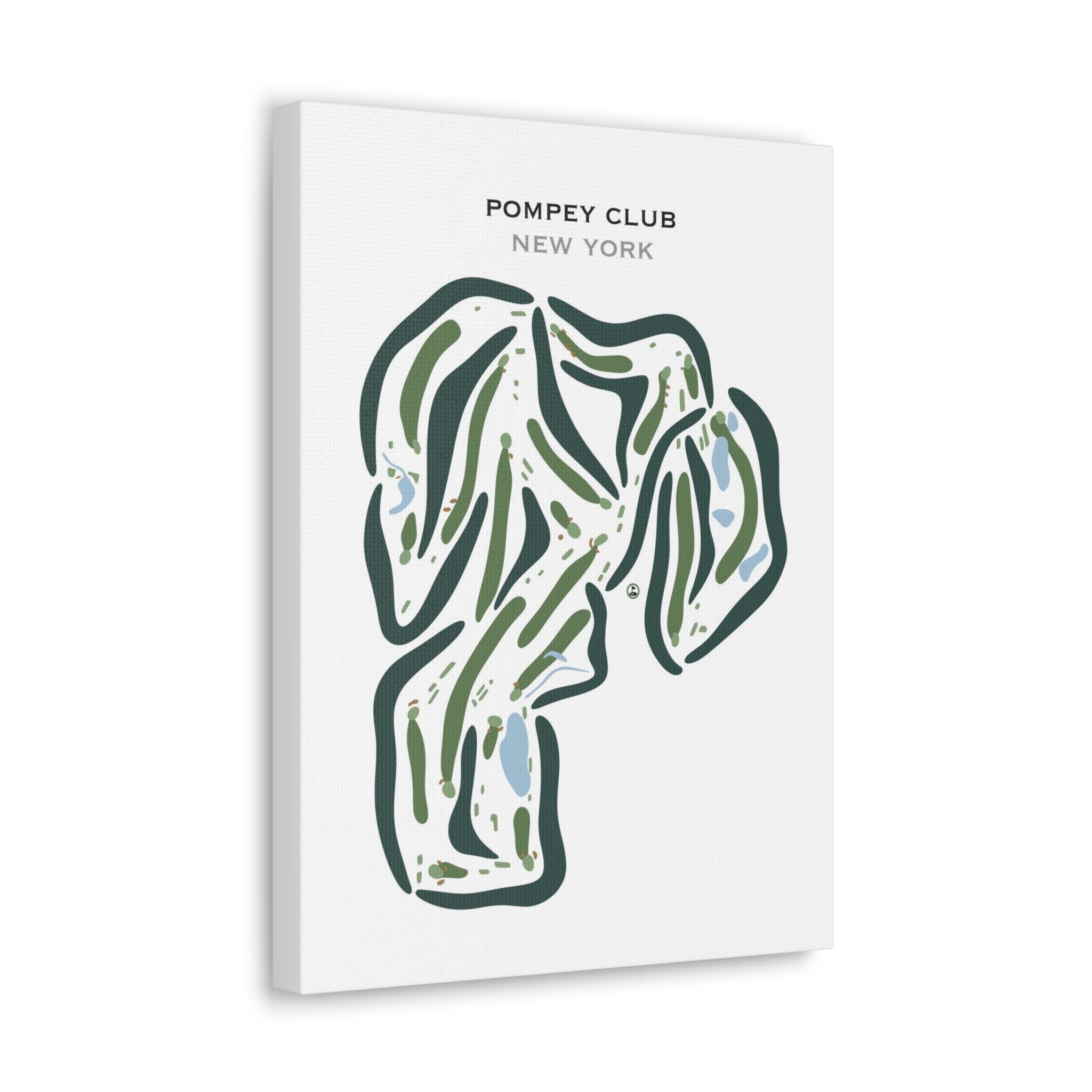 Pompey Club, New York Golf Course Map, Home Decor, Golfer Gift for Him