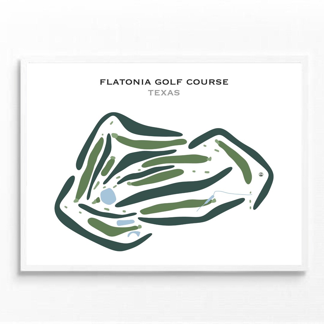 Flatonia Golf Course Texas Golf Course Map Golf Map Golfer Gift
