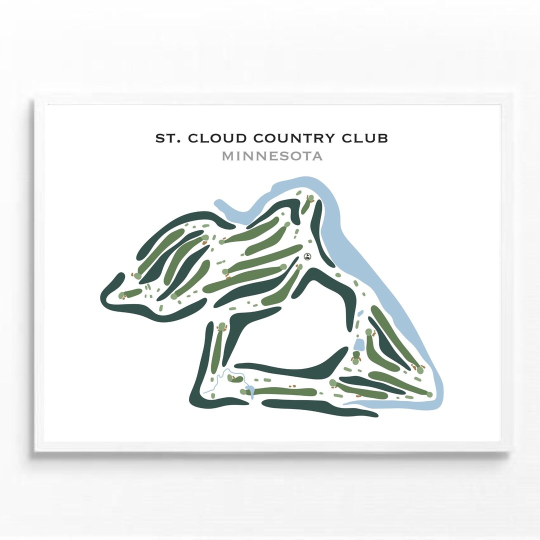 St. Cloud Country Club, MN | Golf Course Map, Golf Map, Golfer Gift for ...