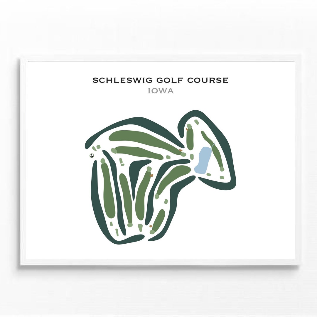 Schleswig Golf Course IA Golf Course Map Golf Map Golfer Gift for