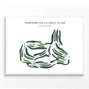 Foxford Hills Golf Club, IL / Mapa del campo de golf, mapa de golf, regalo de golfista para él, diseño de tarjeta de puntuación, regalo de novio golfista, impresión artística SIN MARCO