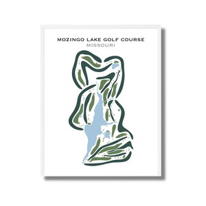 Mozingo Lake Golf Course, MO | Golf Course Map, Golf Map, Golfer Gift For Him, Scorecard Layout, Golfer Boyfriend Gift, Art Print Decor