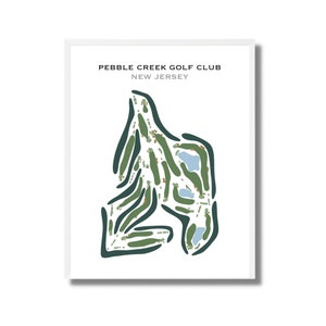 Pebble Creek Golf Club, NJ | Kunstdruck, Golf Karte, Golf Karte, Golf Karte, Score Karte, Golf Karte, Kunstdruck UNGERAHMT, für Sie und Ihn