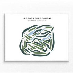 Lee Park Golf Course, SD | Mapa do campo de golfe, Mapa de golfe, Presente de jogador de golfe para ele, Layout de cartão de pontuação, Presente de namorado jogador de golfe, Impressão de arte SEM MOLDURA